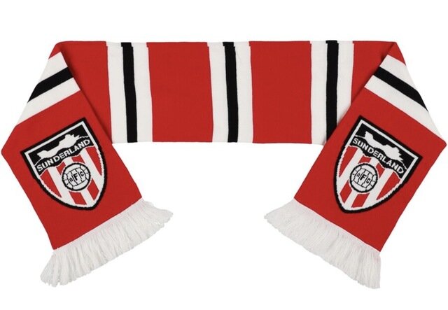 Sunderland Retro Bar Scarf - Red - Unisex