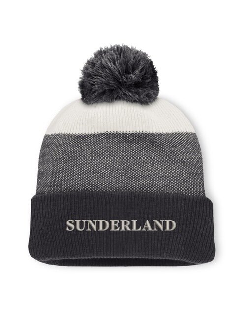 Sunderland Set Cuff Pom Beanie - Dark Grey - Unisex Thumbnail