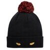 SUNDERLAND RIBBED CUFF POM BEANIE - BLACK/RED - UNISEX Thumbnail